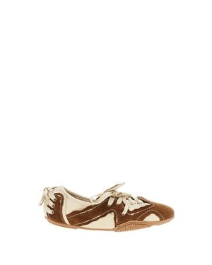 Acne Studios Slim Low-Profile Sneakers With And Panels - Brown