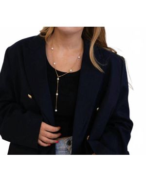 Chansuttpearls The Margaret Drop Necklace - Black
