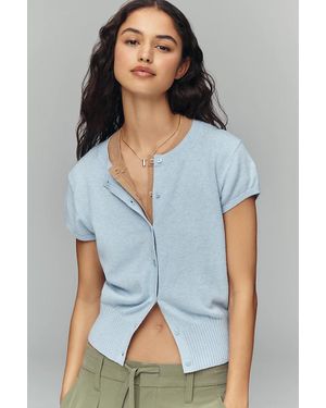 Maeve Coco Short-Sleeve Cardigan - Green