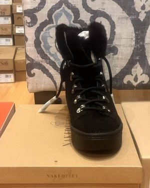 Naked Feet Kaffra Platform Hiker Boots - Black