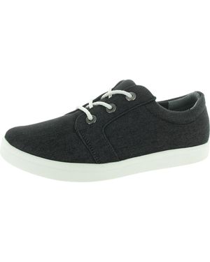 Drew Lace-Up Synthetic Casual And Fashion Sneakers - Black