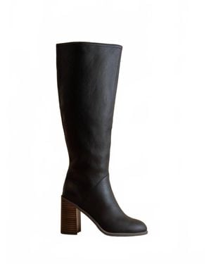 Oasis Society The Shiloh Knee High Block Heel Boot - Black