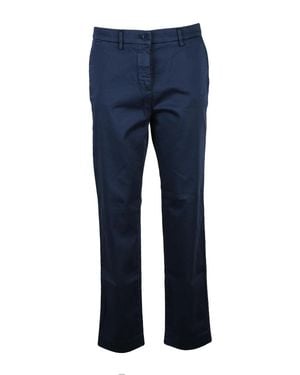Mason's Cotton Polyester Stretch Pants - Blue