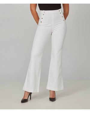 Lola Jeans Stevie Ultra-High Rise Flare Jeans - White