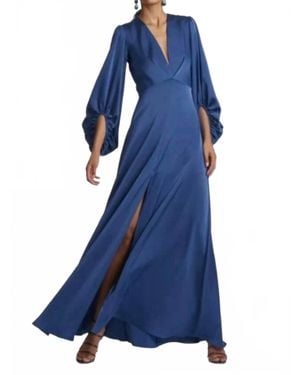 Sachin & Babi Jenny Satin Crepe Gown - Blue