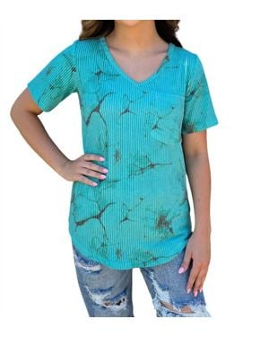 Sterling Kreek Herd V-Neck Top - Blue