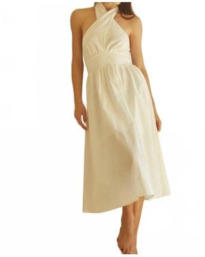 Crescent Kate Halter Midi Dress - Natural