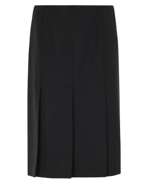 Seventy Front Slit Wool-Blend Midi Skirt - Black
