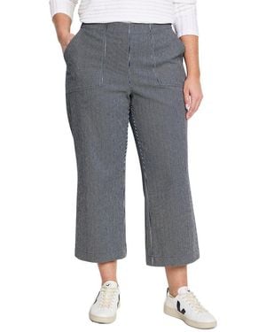 NIC+ZOE Nic+Zoe Plus All Day Stripe Wide Leg Jean - Gray