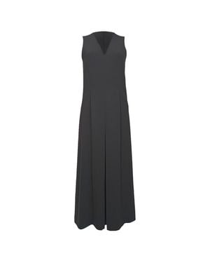 Alexander Wang T By V-Neck Gaucho Jumpsuit - Black