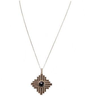 Anna Beck Gili Plated Medium Square Necklace - Metallic