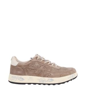 Premiata Layered Sleek Low-Top Sneakers - Gray