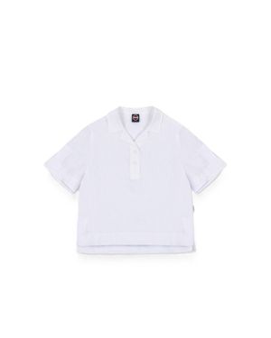 Colmar Cropped Polo Shirt With Classic Collar - White