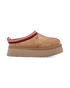UGG Tazz Suede Braid Mules - Brown