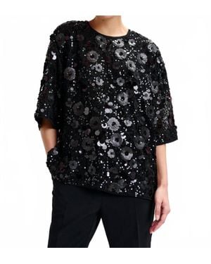 Essentiel Antwerp Sequin Embellished Top - Black