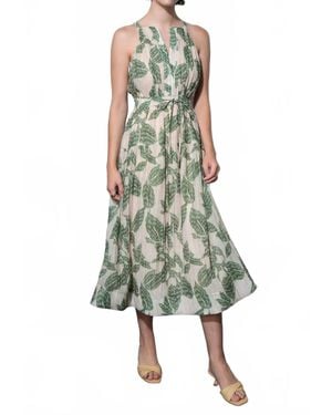 Greylin Veneria Halter Midi Dress - Green