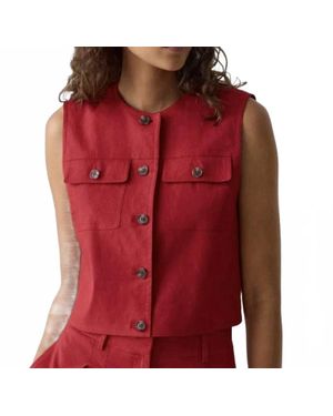 Theory Trucker Vest - Red