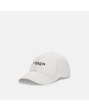 COACH Embroidered Baseball Hat - White