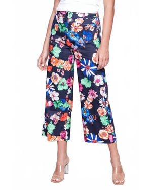 Charlie b Floral Wide Leg Pant - Blue