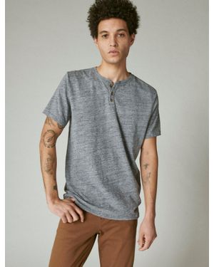 Lucky Brand Linen Henley - Gray