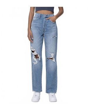 cello Super High Rise Distressed Jean - Blue
