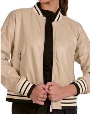 Elan Bomber Jacket With Trim - Natural