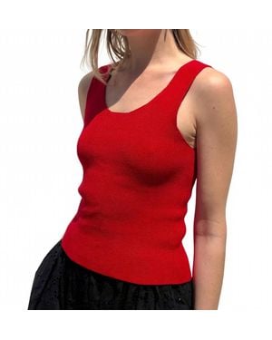 RoseVelvet Katie Pima Cotton Tank Top - Red