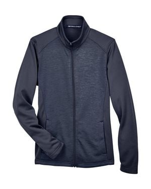 Devon & Jones Newbury Colorblock Mlange Fleece Full-Zip Jacket - Blue