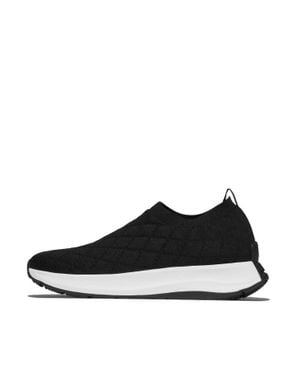 Fitflop F-Mode Flow Quilted Sneaker - Black
