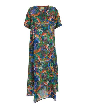 Momoní Carnival' Silk Dress - Green