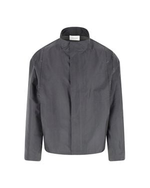 BERNER KUHL Field Silk-Blend High Collar Jacket - Gray