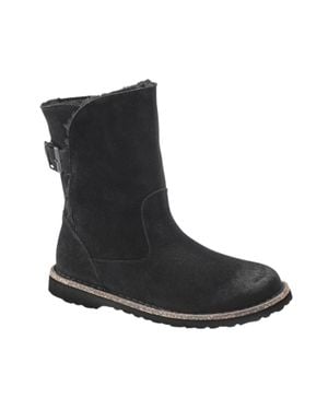 Birkenstock Uppsala Sherling Suede Leather Boot - Black