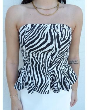 SOFIA The Label The Zuri Strapless Top - Blue
