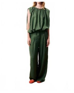 FRNCH Lucina Wide Leg Pants - Green