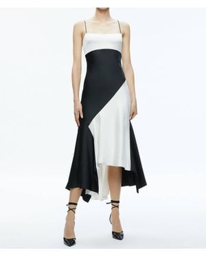Alice + Olivia Rosa Asymmetrical Midi Slip Dress - Multicolor