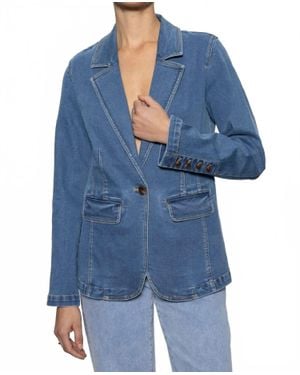 Sanctuary Denim Sculpted Blazer - Blue