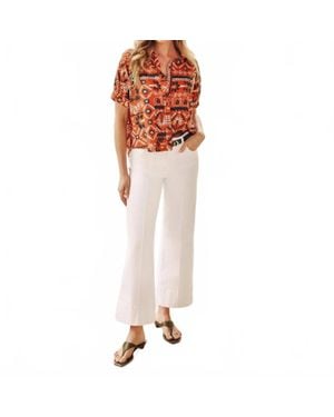 Kut From The Kloth Meg High Rise Front Pin Tuck Wide Hem Pants - White