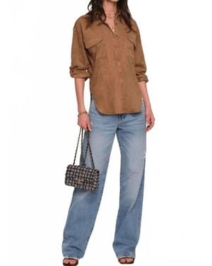 Heartloom Maya Button Down Shacket - Blue