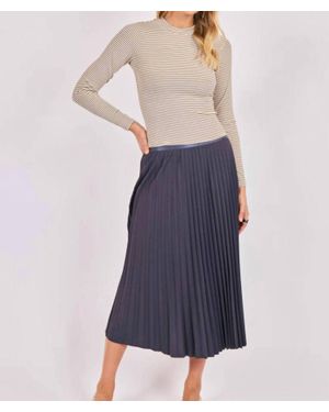 Sadie & Sage Full Of Charm Midi Skirt - Blue