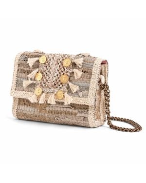 Elektra's Workshop Small Top Flap Woven Bag - Natural