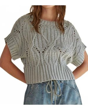 By Together Cali Crochet Top - Gray