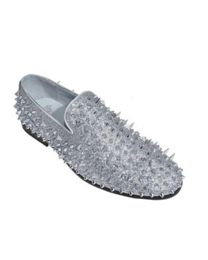 Royal Shoes Spiked Glitter Smoker Shoe - Metallic