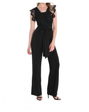 FRANK LYMAN Formal V-Neck Jumpsuit - Black