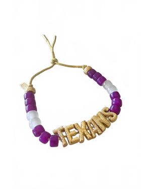 Lucky Star Jewels Texans Eye Candy Id Bracelet - Metallic