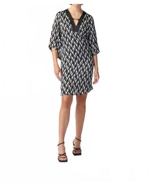 Joseph Ribkoff Flutter Sleeve Dress - Black
