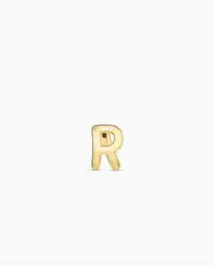 Gorjana Alphabet R Single Huggie - White