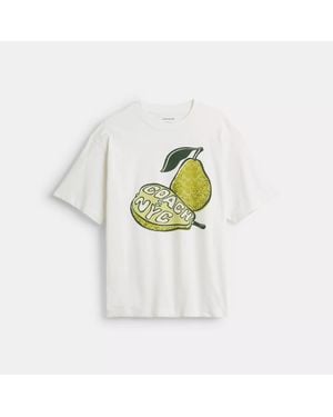 COACH Pear Relaxed T Shirt - White