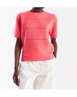 Brodie Cashmere Textured Taylor Cashmere Tee