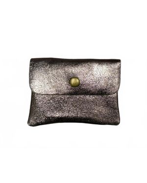 Two Amicis Metallic Coin Holder - Gray