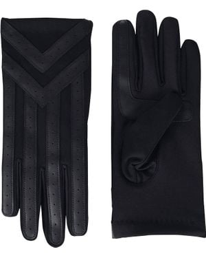 Isotoner Heritage Woven Stretch Glove With Appliques - Black